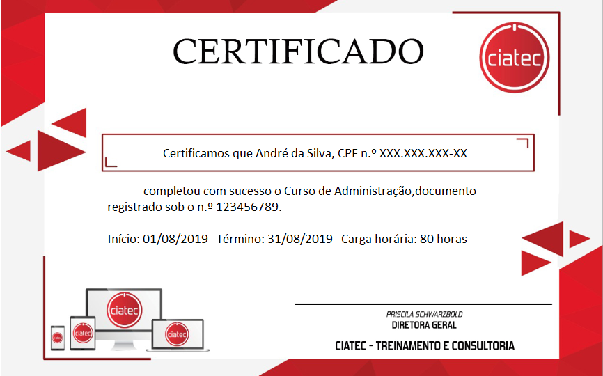 certificado curso on line